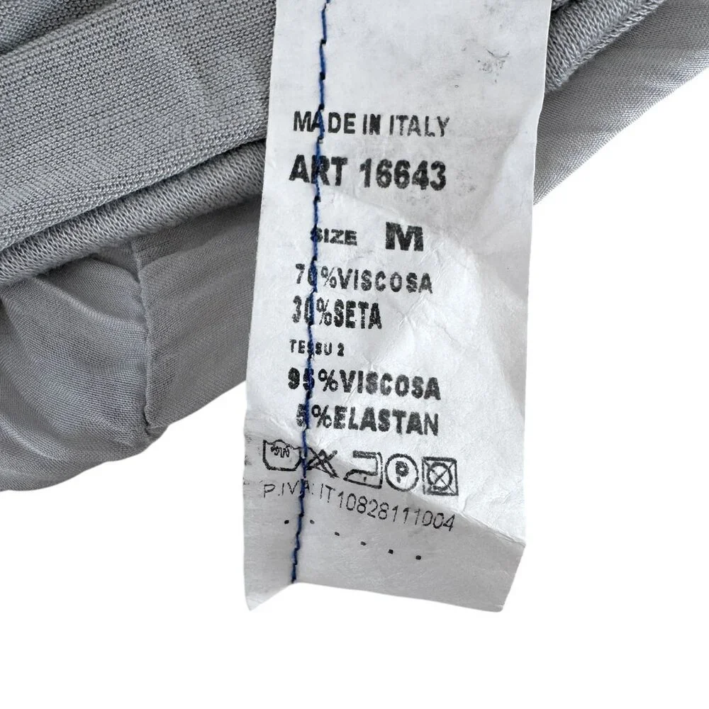 Adele Altman Roma Diaphanous Gray Silk Shift Dress NWT